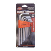 Набор ключей Г-образных HEX удлиненных 1/16"-3/8" "AV Steel" 9 предм. AV-362209